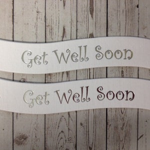 10 bannières Get Well Soon métallisées / Matériel pour la fabrication de cartes / Créez vos propres cartes de vœux / Fournitures créatives / Scrapbooking / Tenir un journal