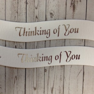 Decorazioni per biglietti "Pensando a te", lamina d'argento, messaggi, striscioni di auguri, articoli per l'artigianato, articoli per scrapbooking, decorazioni, 10