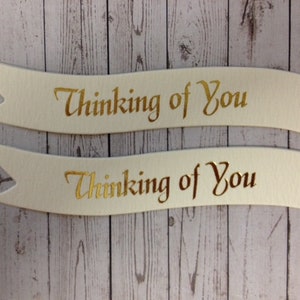Décorations Thinking Of You, feuille d'or, sentiments, bannières de voeux, fournitures d'artisanat, fournitures de scrapbooking, décorations, 10