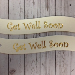 10 goudverijdelde Beterschap-banners / benodigdheden voor het maken van kaarten / maak je eigen wenskaarten / knutselspullen / scrapbooking / journaling