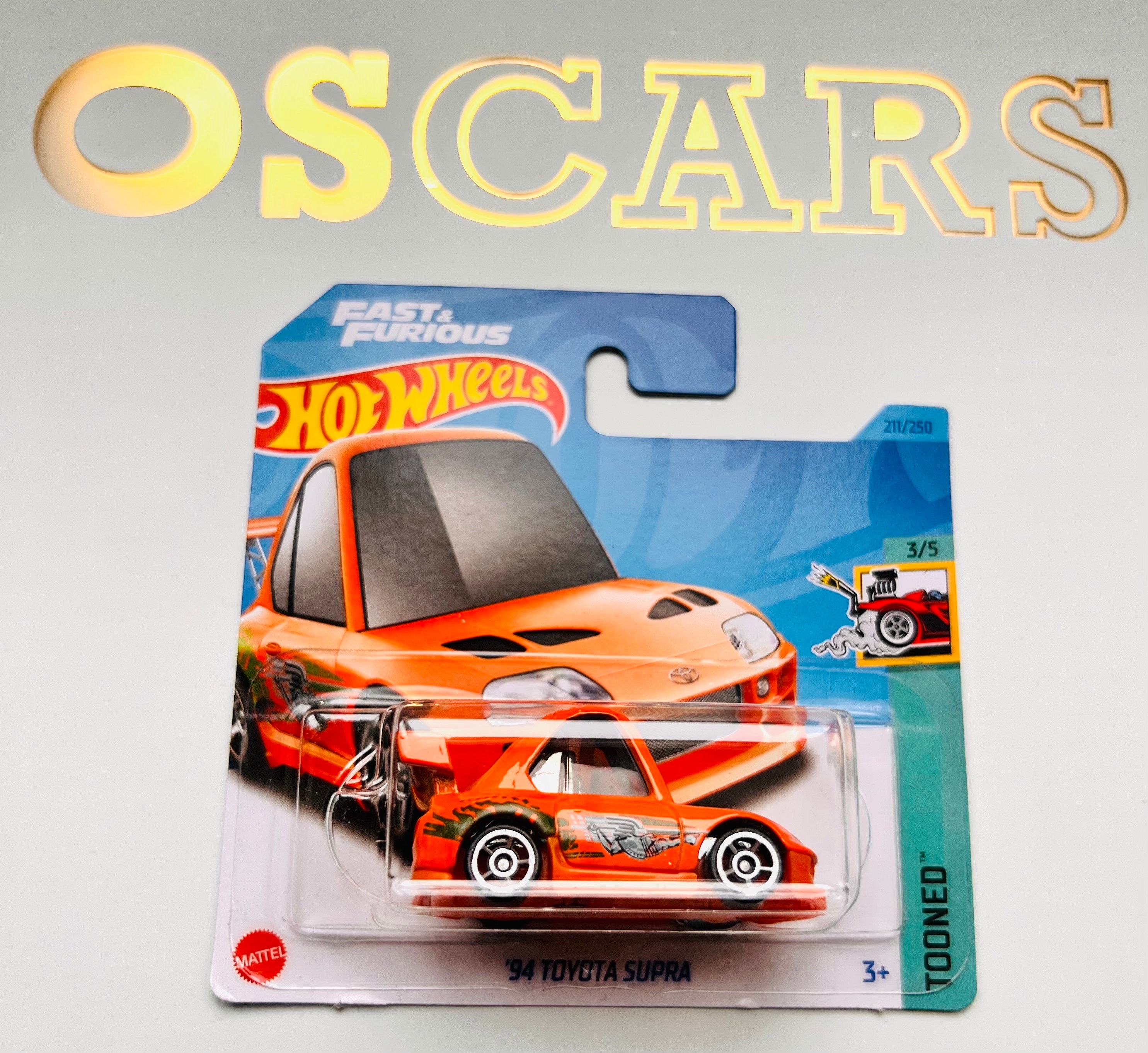 Hotwheels '94 Toyota Supra Tooned Die Cast Car. Short Card. - Etsy