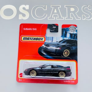 Voiture noire moulée sous pression d'allumettes Subaru SVX. Carte courte.