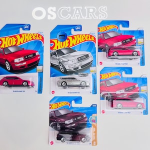 Audi Avant RS2. ¡Elige uno de los raros coches de juguete coleccionables de fundición a presión de Hot Wheels, réplica del modelo! ¡También la rara opción &quot;Sin tapa de gasolina&quot; en el modelo rojo!
