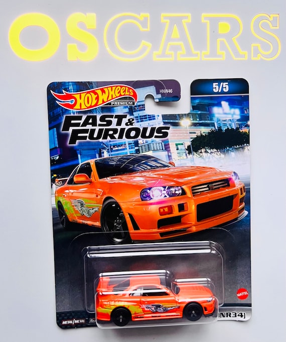 Hotwheels Nissan Skyline GT-R (bnr34) Orange Die Cast Car