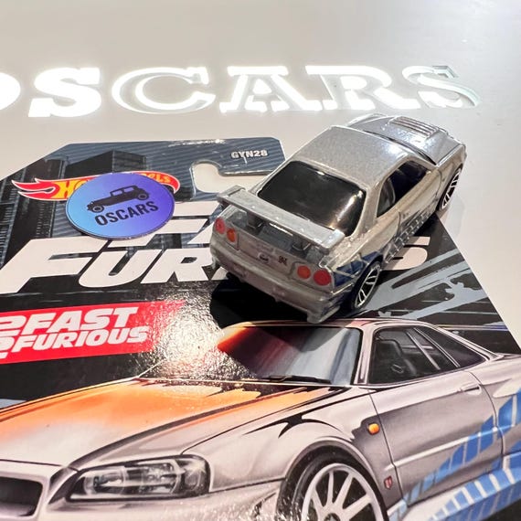 Hotwheels Nissan Skyline GT R R34 Fast furious Die Cast Car. Choose Your Option Ships With Protector in Cardboard Box With Tracking Etsy