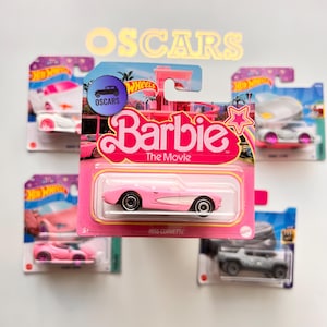 Barbie Corvette rosa, edición especial de Hot Wheels, raro coche de juguete coleccionable en fundición a presión, ¡réplica del modelo! ¡Un gran regalo para hombres y niños o niñas!