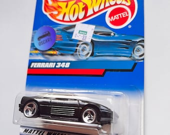 Ferrari 348, Hot Wheels negro, difícil de conseguir, raro coche de