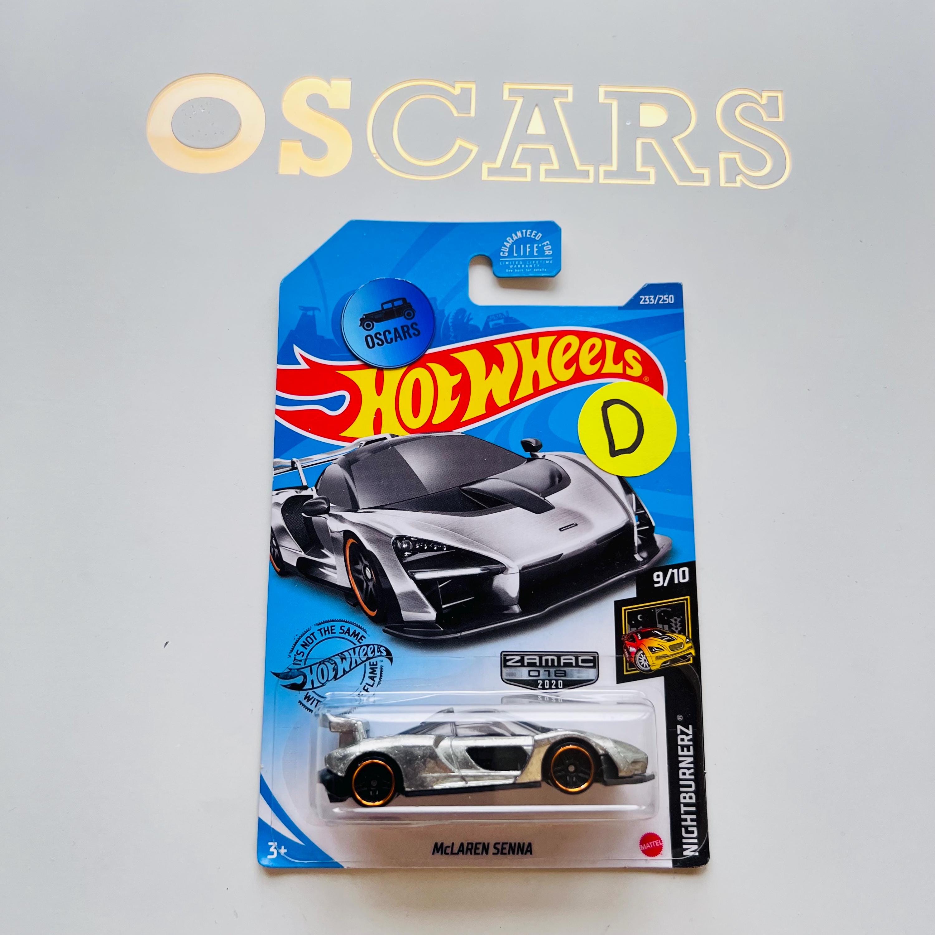 McLaren Senna, Hot Wheels ZAMAC edition, rare diecast collectible toy car, model replica! Great gift for any collector! CRACKED BLISTER!!