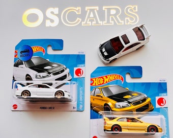 Voiture Miniature Hot Wheels Honda Civic Si 1/64 - Or Métallisé, Série J-Imports, Pour Collection Ou Jouet, Avec Carte