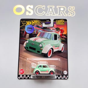 Fiat 500 D Modificado, Hot Wheels Premium edition, rare diecast collectible toy car, model replica! Great gift for men and boy or a  girl!