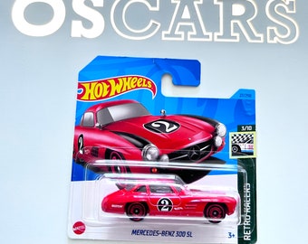 Hot Wheels Mercedes-Benz 300 SL Retro Racers – Modellauto 1:64, Inkl. Blister- Und Karten-Schutz