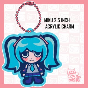 Hatsune Miku | Blue Acrylic Keychain | 2.5 Inches | Vocaloid