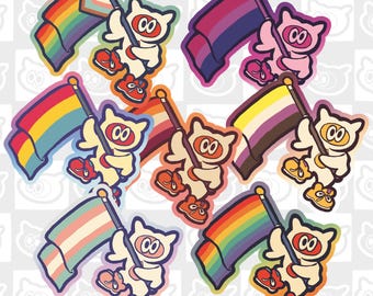 Sunny Sea Angel Pride Stickers | 3 Inches  | Matte