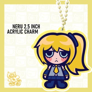 Akita Neru | Yellow Acrylic Keychain | 2.5 Inches | Vocaloid