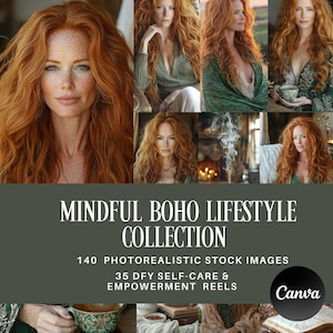 Boho Lifestyle Stock Photos: Social Media Content + Reels