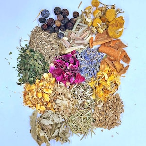 Dried Herbs Trio Set: Natural Witchcraft Herbs for Rituals & Tea