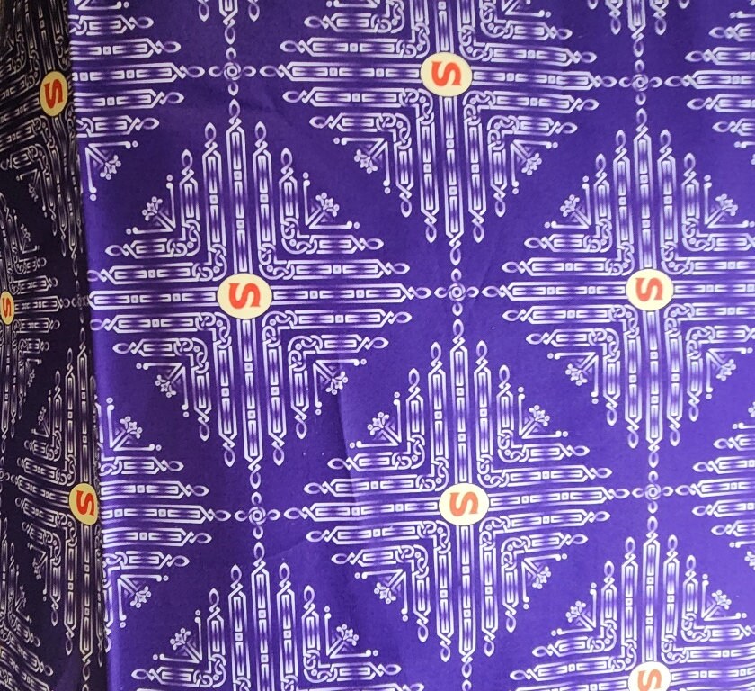 Featherweight Sewing Decal Design, Custom Print Purple Fabric 100% ...