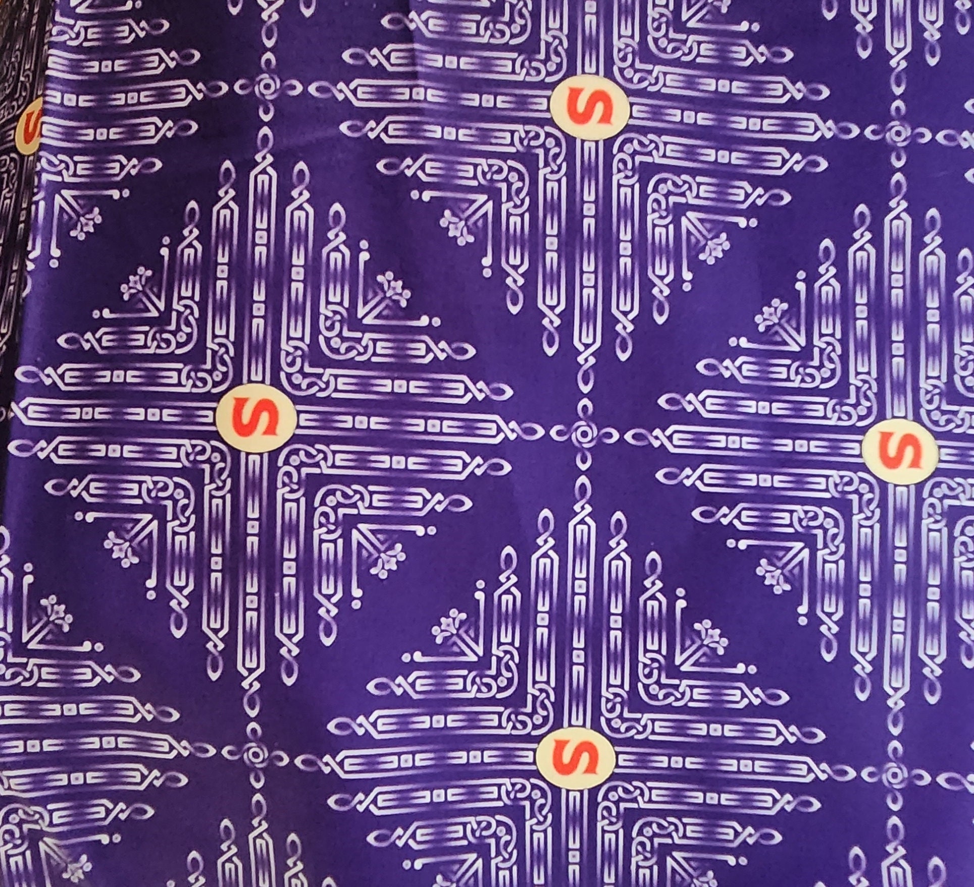 Featherweight Sewing Decal Design, Custom Print Purple Fabric 100% ...