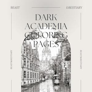 Dark Academia Printable Coloring Pages Aesthetic Digital