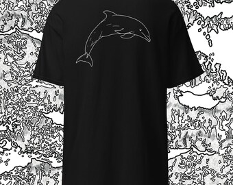 Sea Creature Line Art T-shirt Dolphin (Unisex)