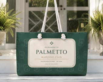 Mahjong-Wochenendtasche, Palmetto Club Reisetasche, Geschenk für Hilton Head Island