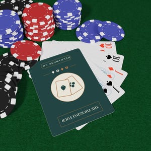 Baraja de cartas Euchre personalizada, con el nombre del club a medida, regalo de Navidad para juegos de cartas. imagen 6