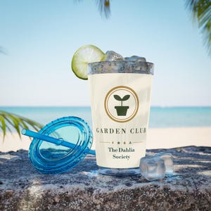 Personalized Garden Club Tumbler, Custom Name 16 oz Acrylic Cup with Straw, Gardener Gifts image 8