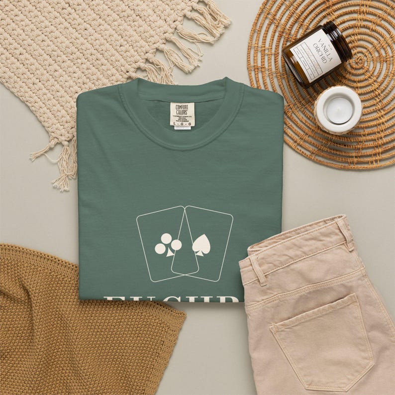 Personalized Euchre Club Shirt, Custom Name Tee, Comfort Colors Card Game Gift image 8