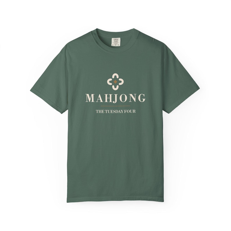 Personalized Mahjong Club T-Shirt, Custom Name Mah Jongg Gift, Comfort Colors Cotton image 3