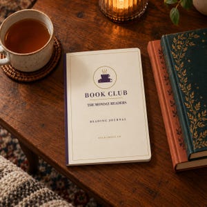 Personalized Book Club Journal, Custom Club Name Reading Log, Book Club Planner Gift image 1