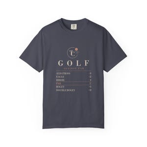 Golf Scoring Terms Tee, Against Par Reference Shirt, Comfort Colors Christmas Gift image 3