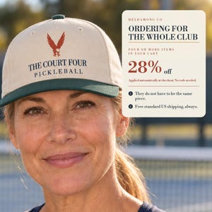 Personalized Pickleball Cap, Custom Club Name Hat, The Erne Club Crest, Gift for Pickleball Players and Teams image 7