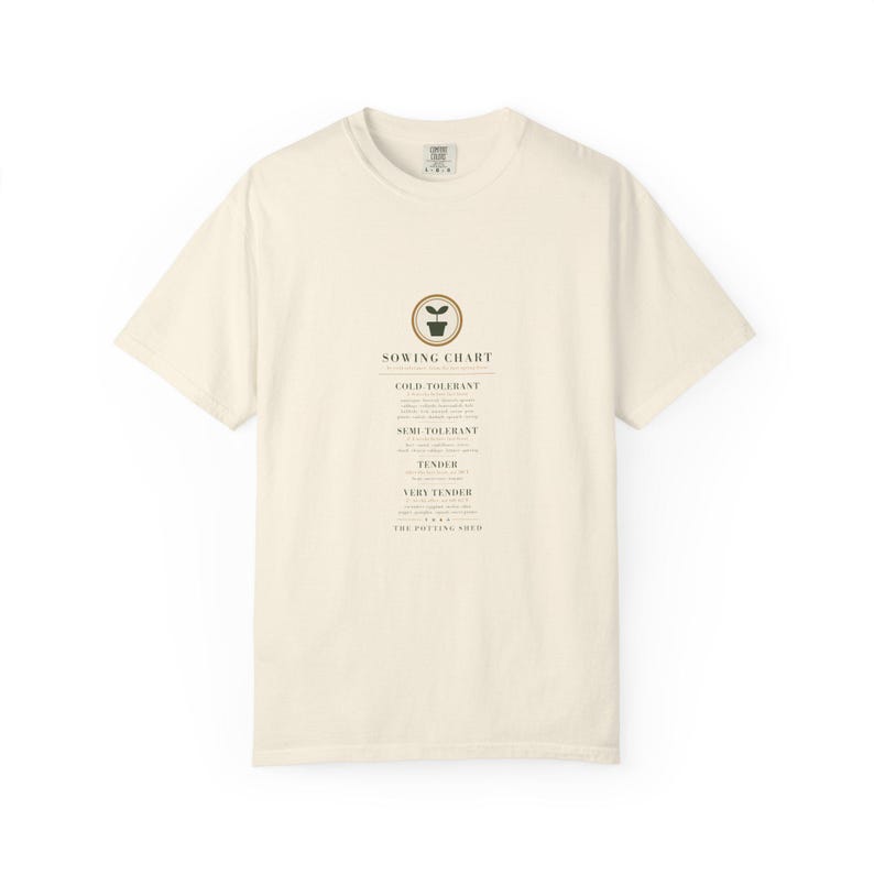Camiseta del Club de Jardinería, Camiseta de Referencia de Tabla de Siembra, Regalo para Jardineros de Comfort Colors imagen 2
