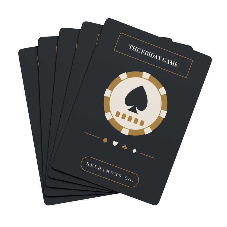 Personalized Poker Playing Cards, Custom Club Name Deck, Game Night Christmas Gift image 3