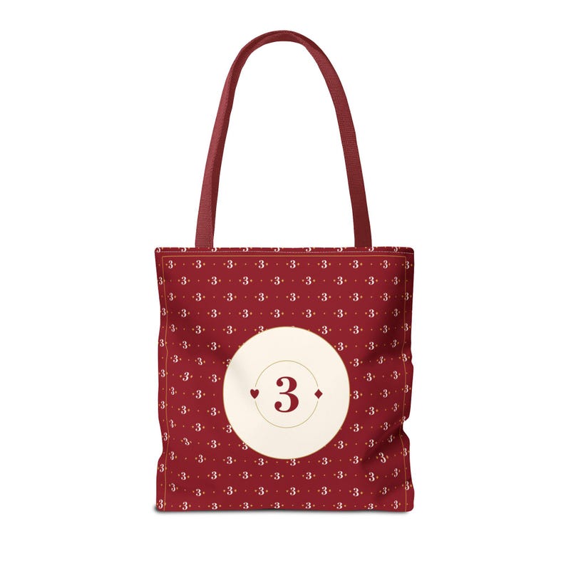 Canasta Tote Bag, 16x16 Polyester Card Game Night Christmas Gift image 12