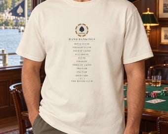 Poker Shirt, Hand Rankings Reference Tee, Comfort Colors Christmas Gift