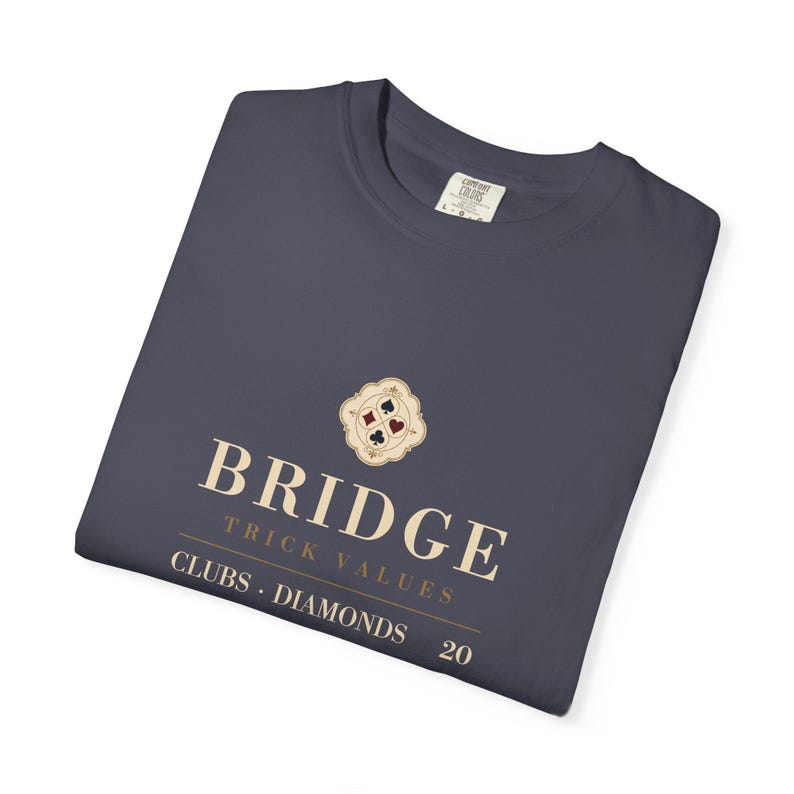 Bridge Trick Values Tee, Contract Card Game Shirt, Comfort Colors Christmas Gift image 6