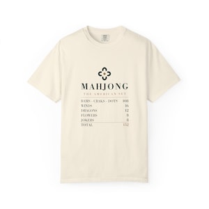 American Mahjong Set Tee, Tile Game Reference Shirt, Comfort Colors Christmas Gift image 2