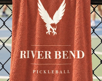 Toalla de pickleball personalizada, nombre del club personalizado, regalo para el equipo, impresión a todo color de 28 x 46 cm.