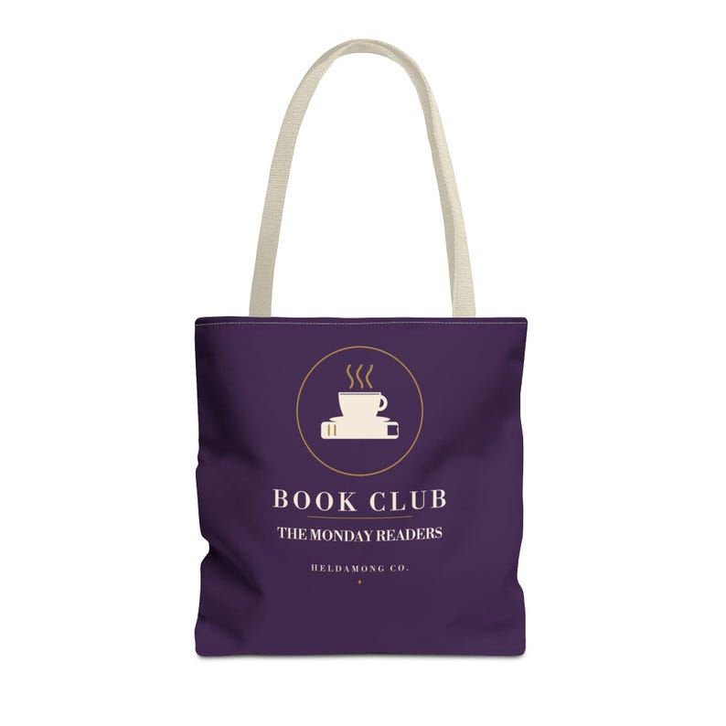 Bolsa de compras personalizada para clube do livro, com nome do clube personalizado, 40x40 cm, presente para amantes de livros. imagem 12