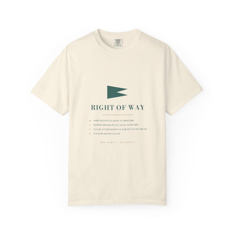 Sailing Club T-Shirt, Right of Way Rules Chart, Regatta Christmas Gift image 2