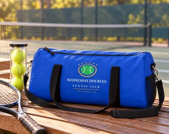 Personalisierte Tennis-Sporttasche, Sporttasche mit individuellem Vereinsnamen, Geschenk für Tennisteams, große 23-Zoll-Wochenend-Reisetasche, Geschenk für Spieler
