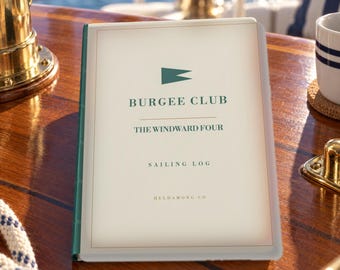 Cuaderno de navegación personalizado, regalo de Navidad con nombre de club personalizado, diario de yate