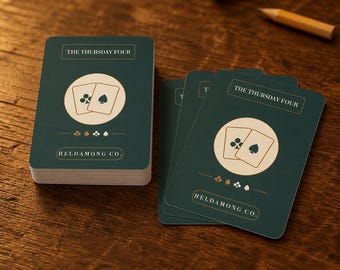 Personalized Euchre Cards, Custom Club Name Deck, Card Game Christmas Gift