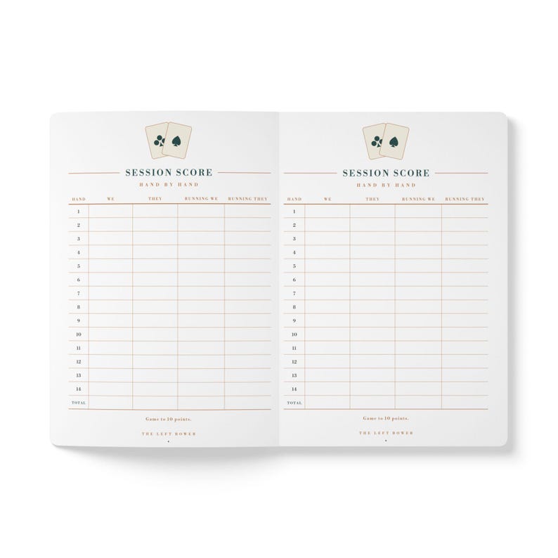 Euchre Score Journal, Card Game Keeper Notebook, 5.75 x 8 Inch Christmas Gift image 6