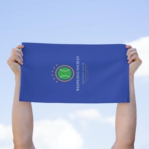Personalisiertes Tennishandtuch, Rallye-Handtuch mit individuellem Vereinsnamen, Geschenk für Tennisteams, Vollfarbdruck 11x18 Bild 10