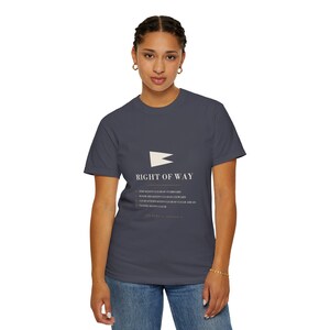 Sailing Club T-Shirt, Right of Way Rules Chart, Regatta Christmas Gift image 9