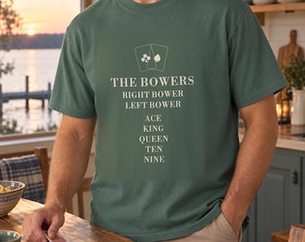 Euchre Card Game Shirt, Bowers Ranking Tee, Comfort Colors Christmas Gift