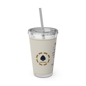 Poker Hand Rankings Tumbler, 16 oz Acrylic Cup with Straw, Poker Night Gift Bild 10