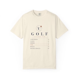 Golf Scoring Terms Tee, Against Par Reference Shirt, Comfort Colors Christmas Gift image 2